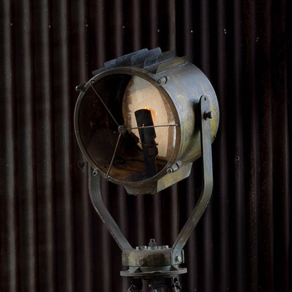Renegade industrial standing floor lamp made from salvaged ship parts, view 2