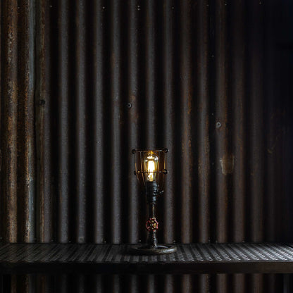 Groundwork industrial table lamp handmade from reclaimed ship pipes